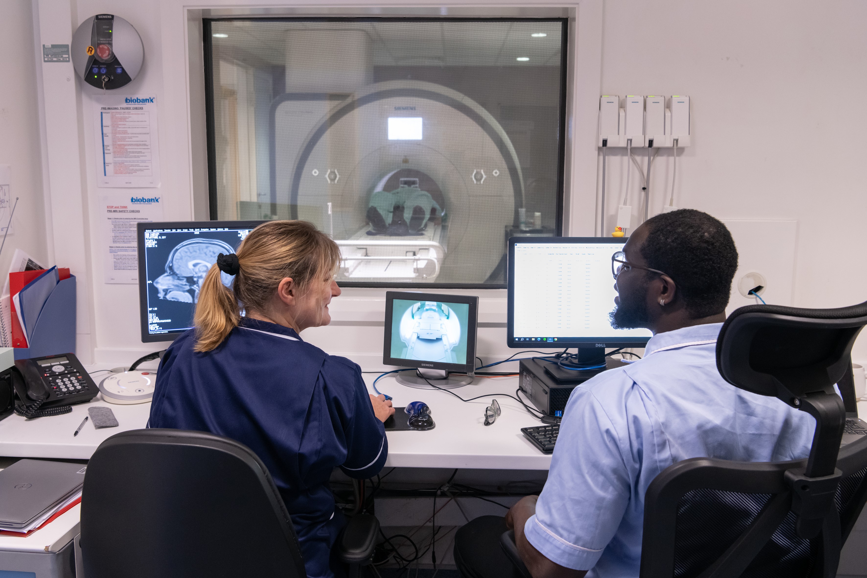 UK Biobank participant having their brain MRI scans