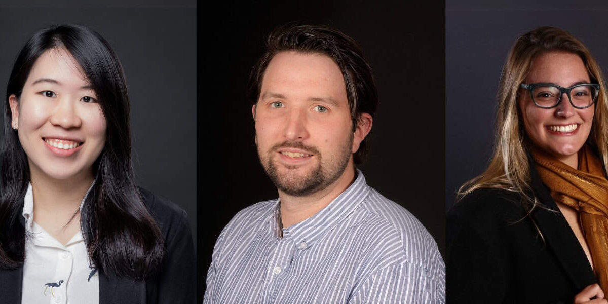 Headshots of three researchers